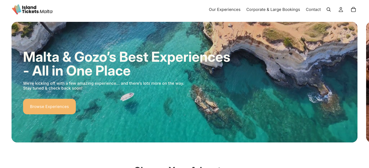 Island Tickets Malta homepage